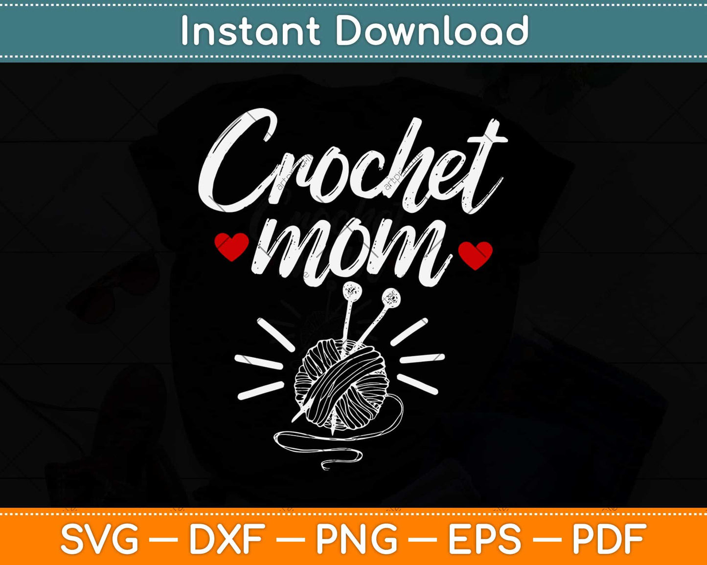 Crochet Mom Svg Design Cricut Printable Cutting Files