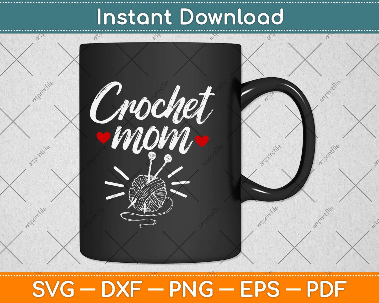 Crochet Mom Svg Design Cricut Printable Cutting Files