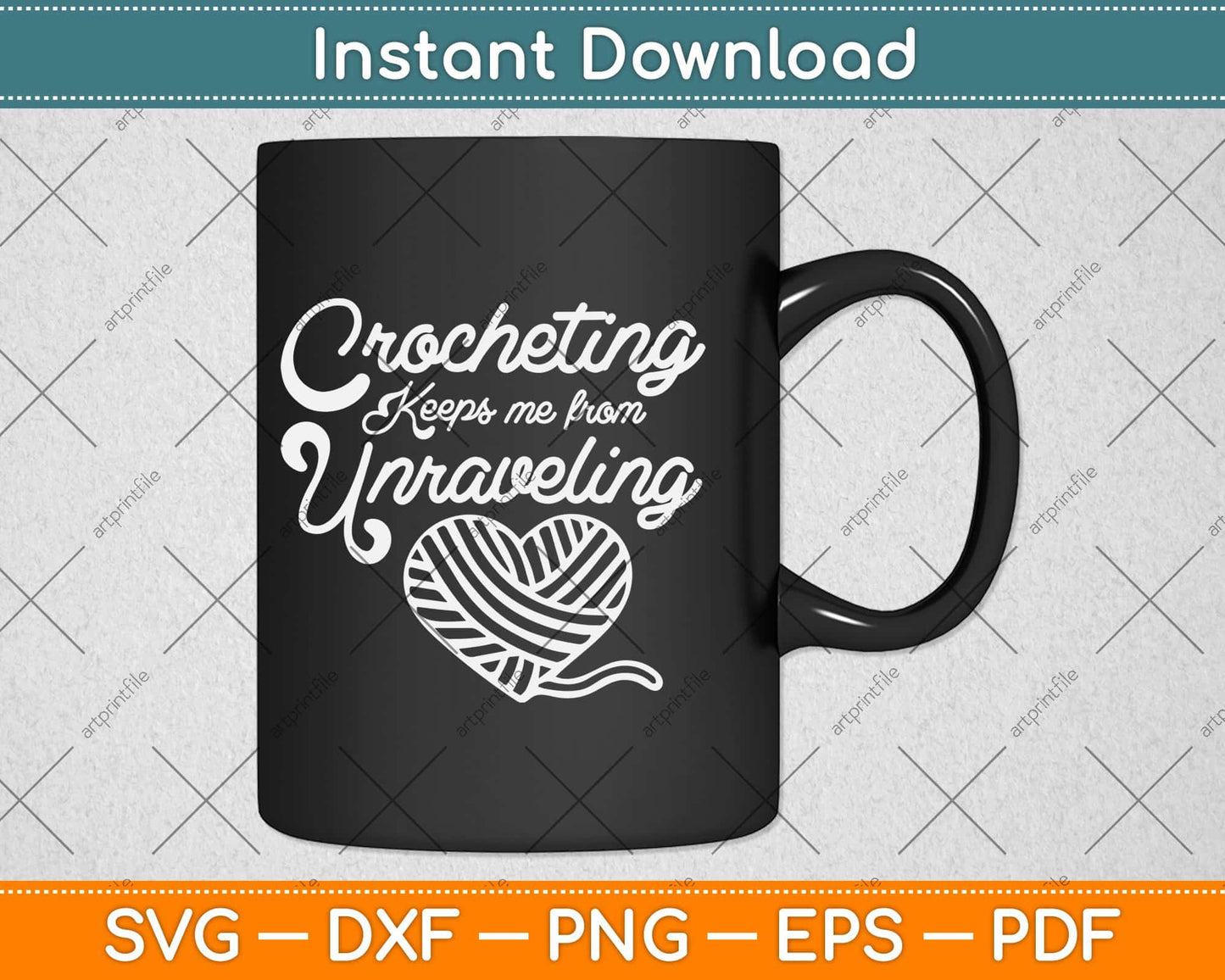 Crocheting Keeps Me From Unraveling Funny Crocheting Svg Design