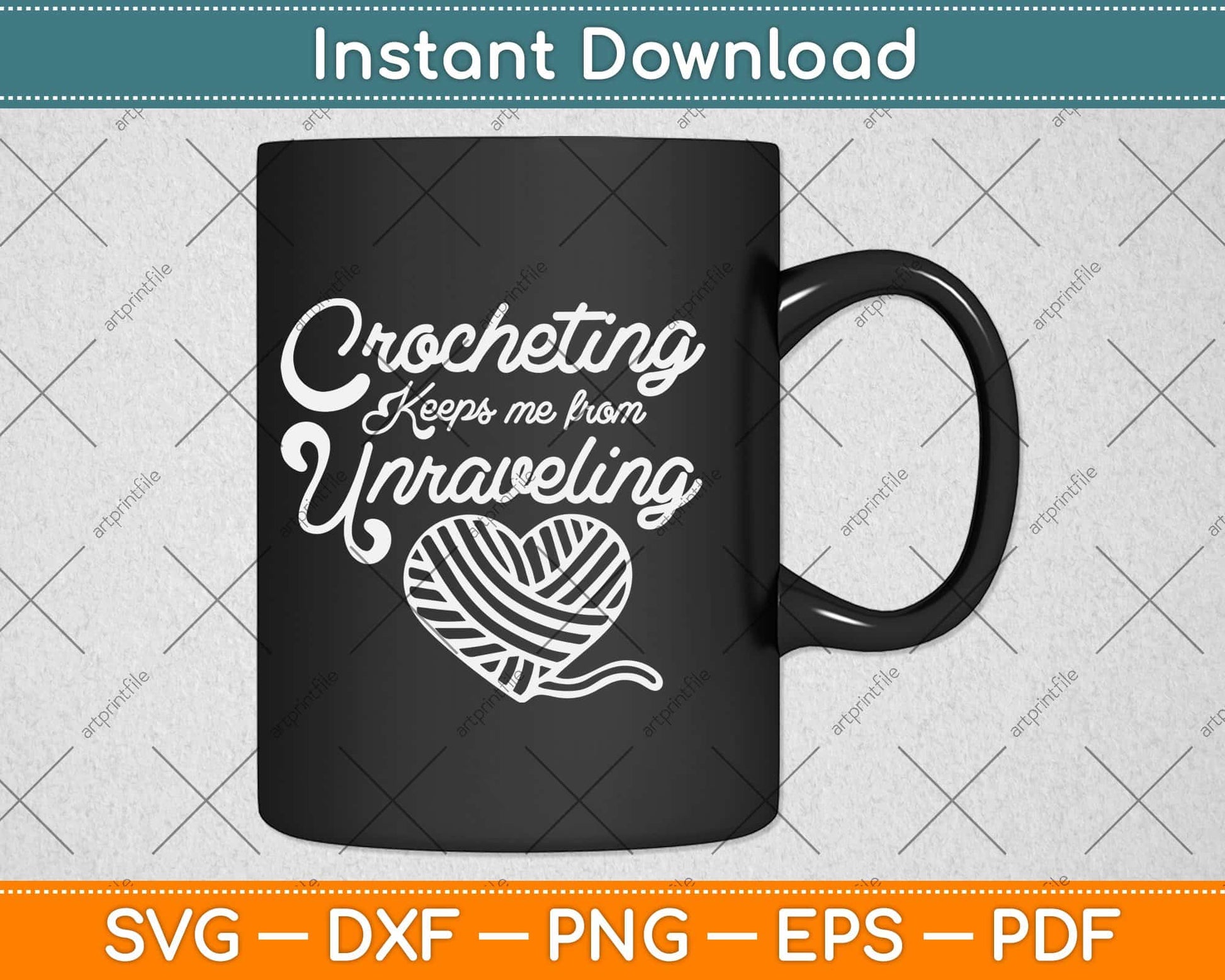 Crocheting Keeps Me From Unraveling Funny Crocheting Svg Design