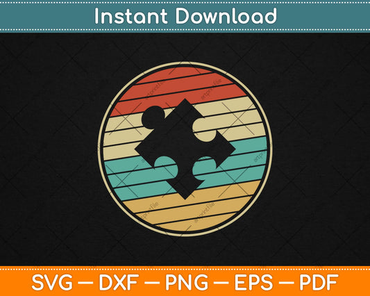 Cute Autism Awareness Gift Vintage 70s 80s Autism Mom Dad Svg Png Dxf Cutting File