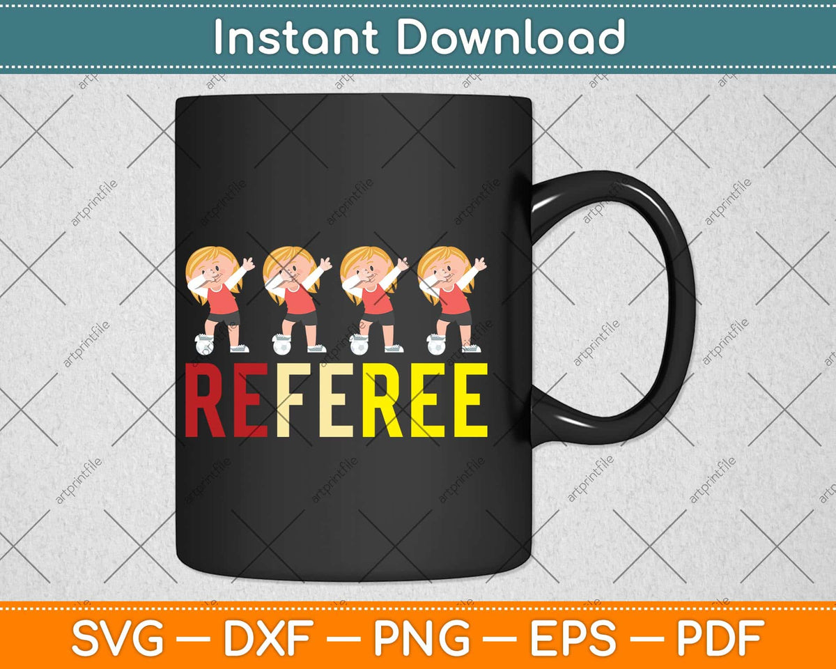 Cute Dabbing Referee Svg Png Dxf Digital Cutting File