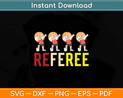 Cute Dabbing Referee Svg Png Dxf Digital Cutting File