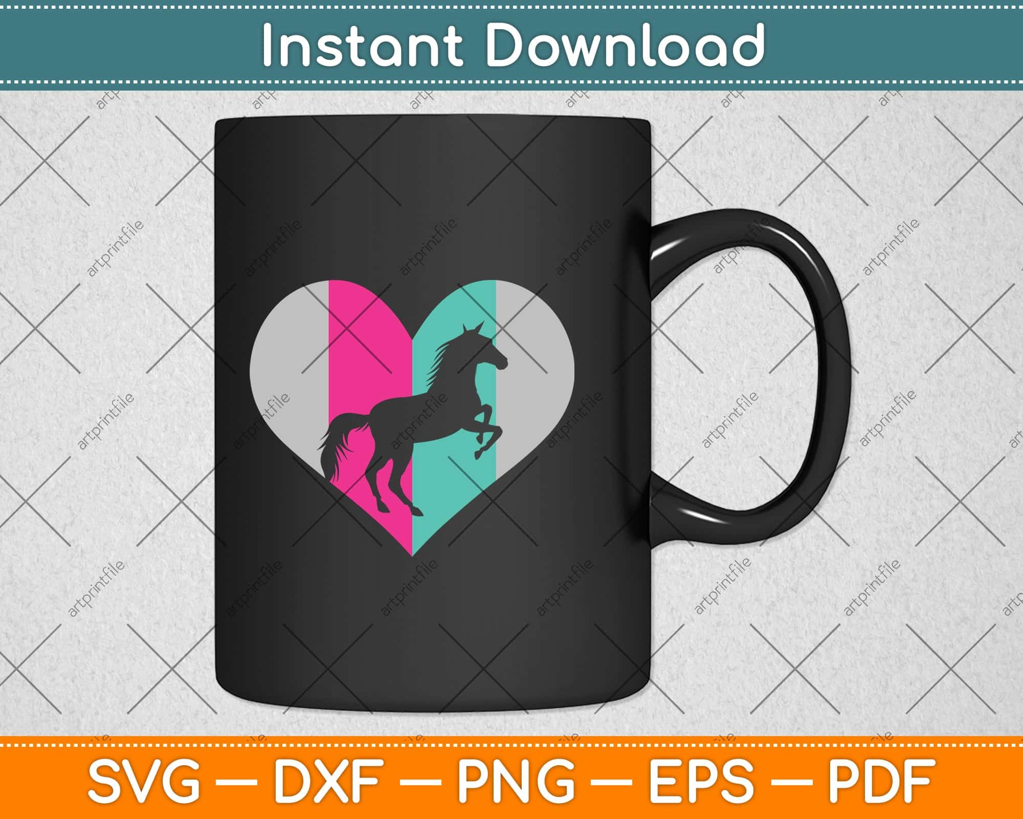 Horse Heart SVG, Horse SVG, Horse Heart Silhouettes SVG Cut Table