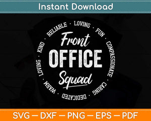 Cute School Secretary Admin Appreciation Front Office Squad Svg Png Dxf Cutting File