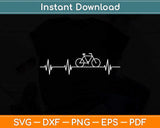 Cycling Heartbeat Bicycle Love Biking Svg Png Dxf Digital Cutting File