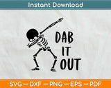 Dabbing Skeleton Halloween Svg Design Cricut Printable Cutting Files