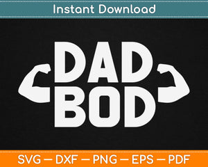 Dad Bod Svg Design Cricut Printable Cutting Files
