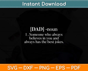 Dad Noun Funny Definition Father's Day Svg Png Dxf Digital Cutting File