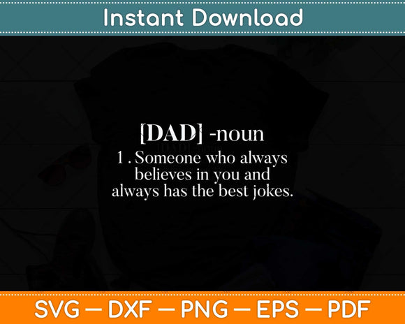 Dad Noun Funny Definition Father's Day Svg Png Dxf Digital Cutting File