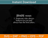 Dad Noun Funny Definition Father's Day Svg Png Dxf Digital Cutting File