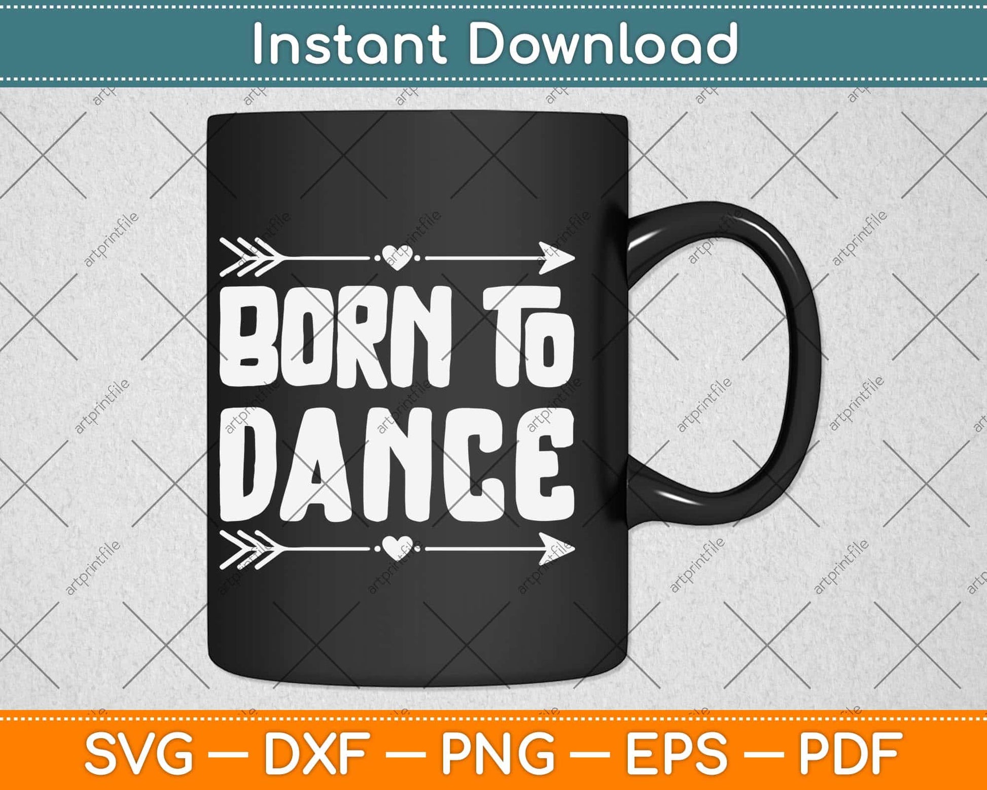 Dancer Funny Gift Born To Dance Svg Design Cricut Printable Cutting File