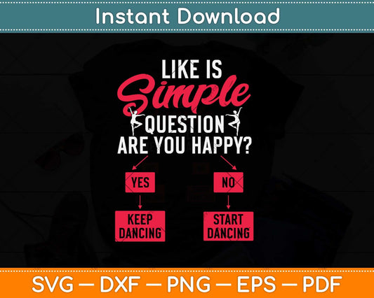 Dancing Question Funny Cute Dancing Dancer Gift Svg Design