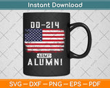 DD-214 US Army Alumni Vintage American Flag Svg Design Cricut Printable Cut Files