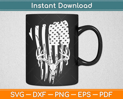 Deer Hunting American Flag Patriotic Hunter Svg Design Cricut Printable Cutting Files