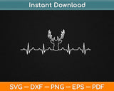 Deer Hunting Hunt Heartbeat Svg Design Cricut Printable Cutting Files