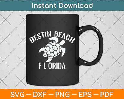 Destin Beach FL Beach Tribal Turtle Svg Png Dxf Digital Cutting File