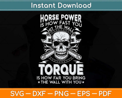 Diesel Mechanic Gift Funny Horsepower Torque Svg Png Dxf Digital Cutting File