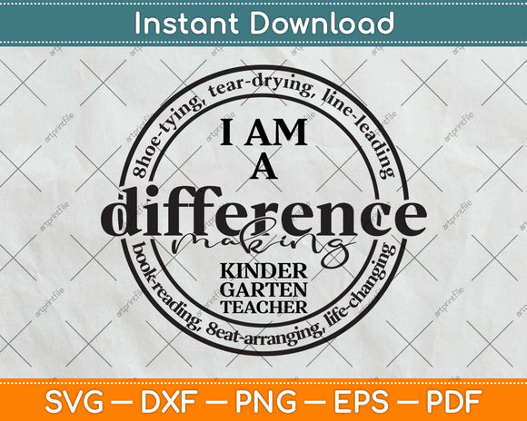 Difference Maker Teacher Svg Png Dxf Digital Cutting File