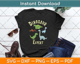 Dinosaur Expert Svg Png Dxf Digital Cutting File