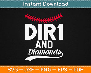 Dir1 And Diamonds Baseball Svg Design Cricut Printable Cutting Files
