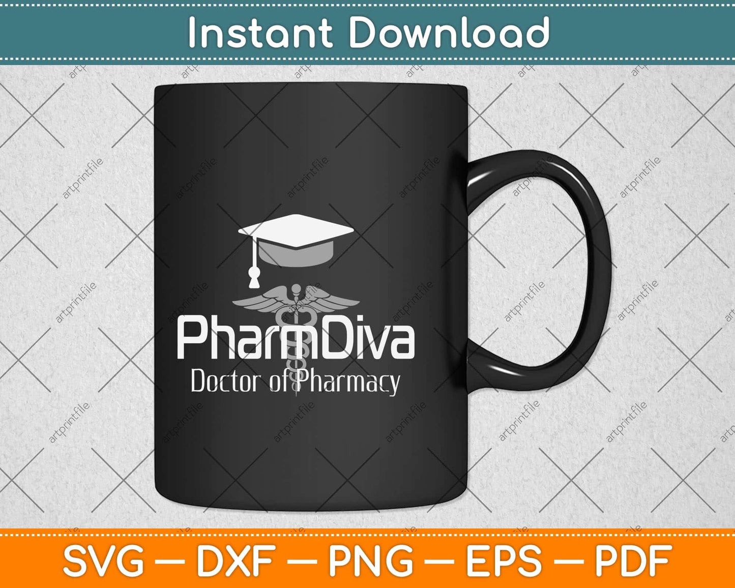 Doctor of Pharmacy Pharm Diva Doctorate Graduation Svg Png Dxf Digital Cutting File
