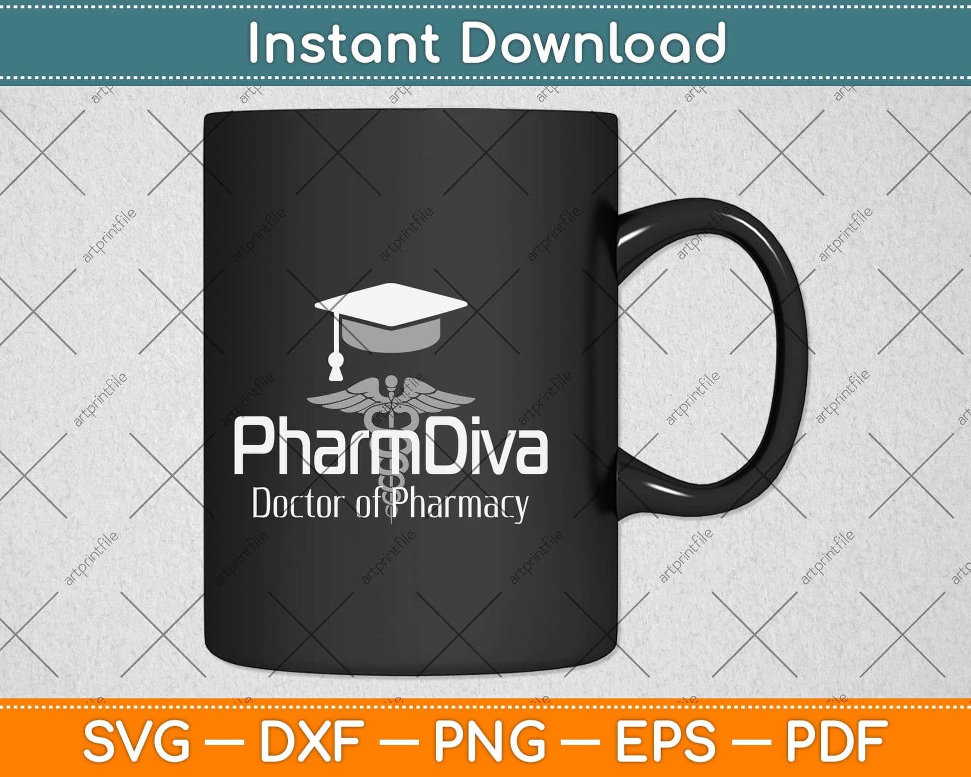 Doctor of Pharmacy Pharm Diva Doctorate Graduation Svg Png Dxf Digital Cutting File
