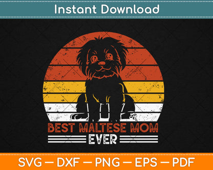 Dog Vintage Best Poodle Mom Ever Svg Design Cricut Printable Cutting Files