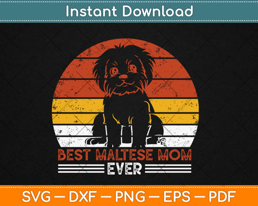 Dog Vintage Best Poodle Mom Ever Svg Design Cricut Printable Cutting Files