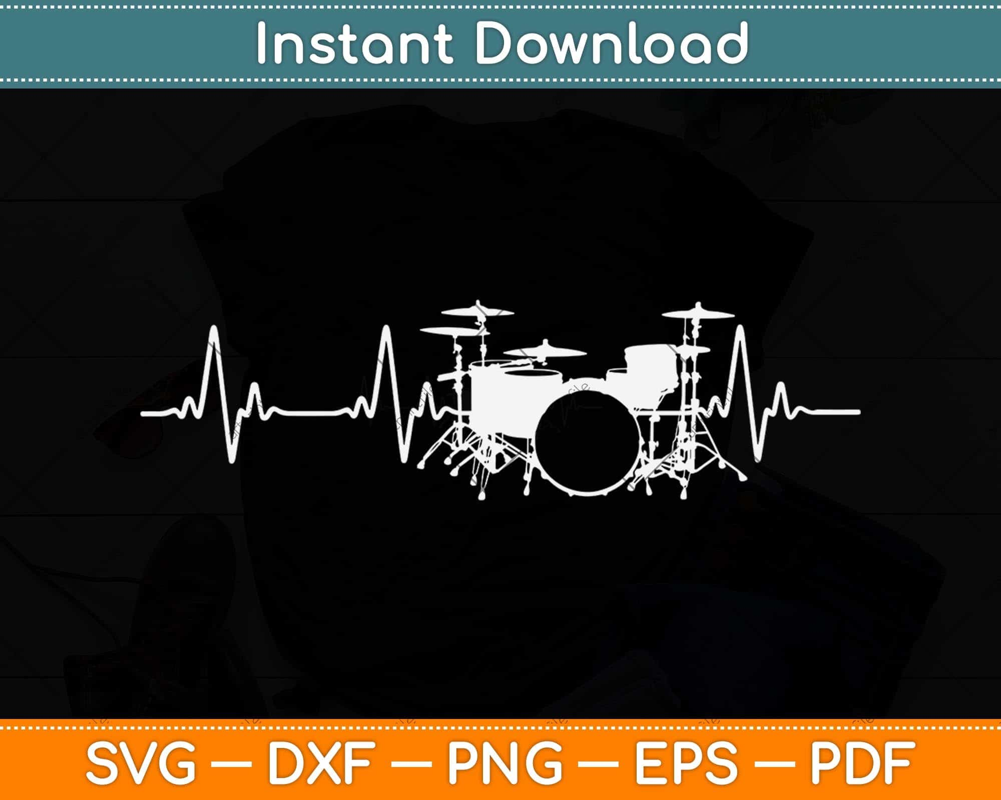 Drum Heartbeat Lifeline Music LoverDrum Heartbeat Lifeline Music Lover  