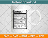Duck Curry Nutrition Facts Svg Png Dxf Digital Cutting File