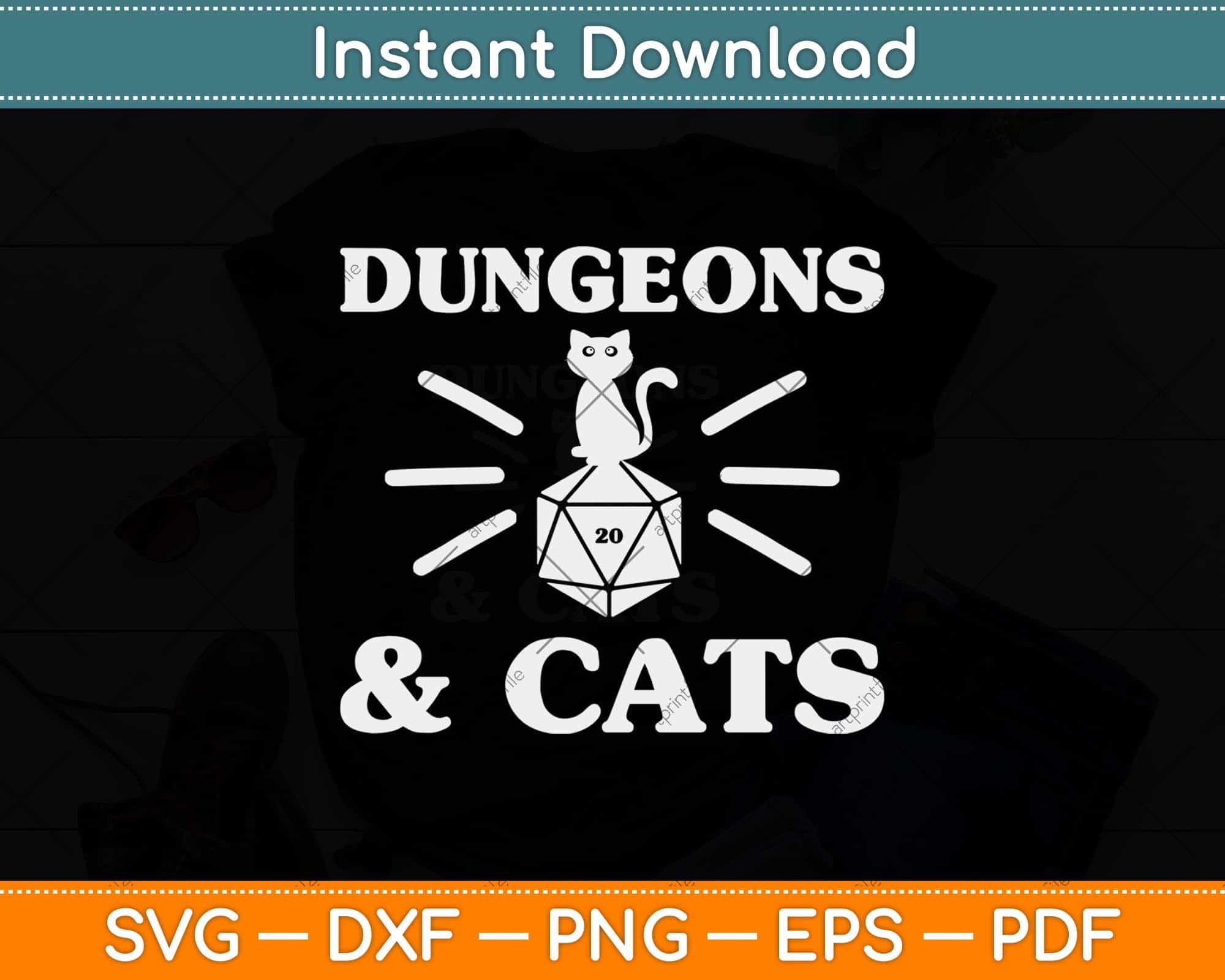 Cats Playing Video Games two PNG SVG Digital Art Instant 