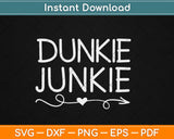Dunkie Junkie Funny Coffee Svg Design Cricut Printable Cutting Files