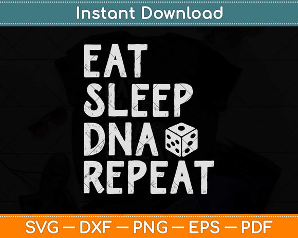 Eat Sleep DND Repeat Dice RPG Nerd Roleplaying Game Fun Svg Png Dxf File