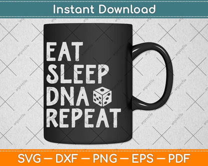 Eat Sleep DND Repeat Dice RPG Nerd Roleplaying Game Fun Svg Png Dxf File