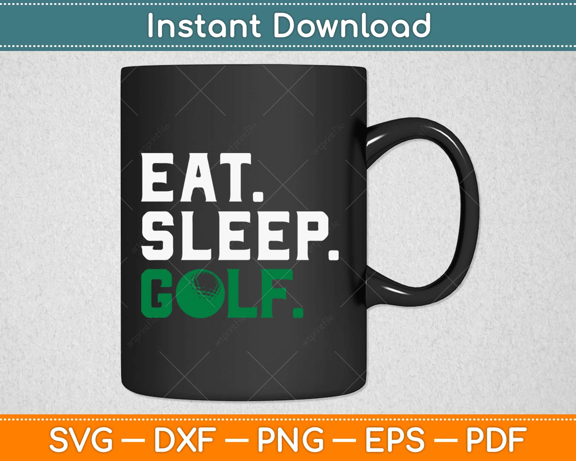 Eat Sleep Golf Repeat Funny Gift Svg Design Cricut Printable Cutting Files