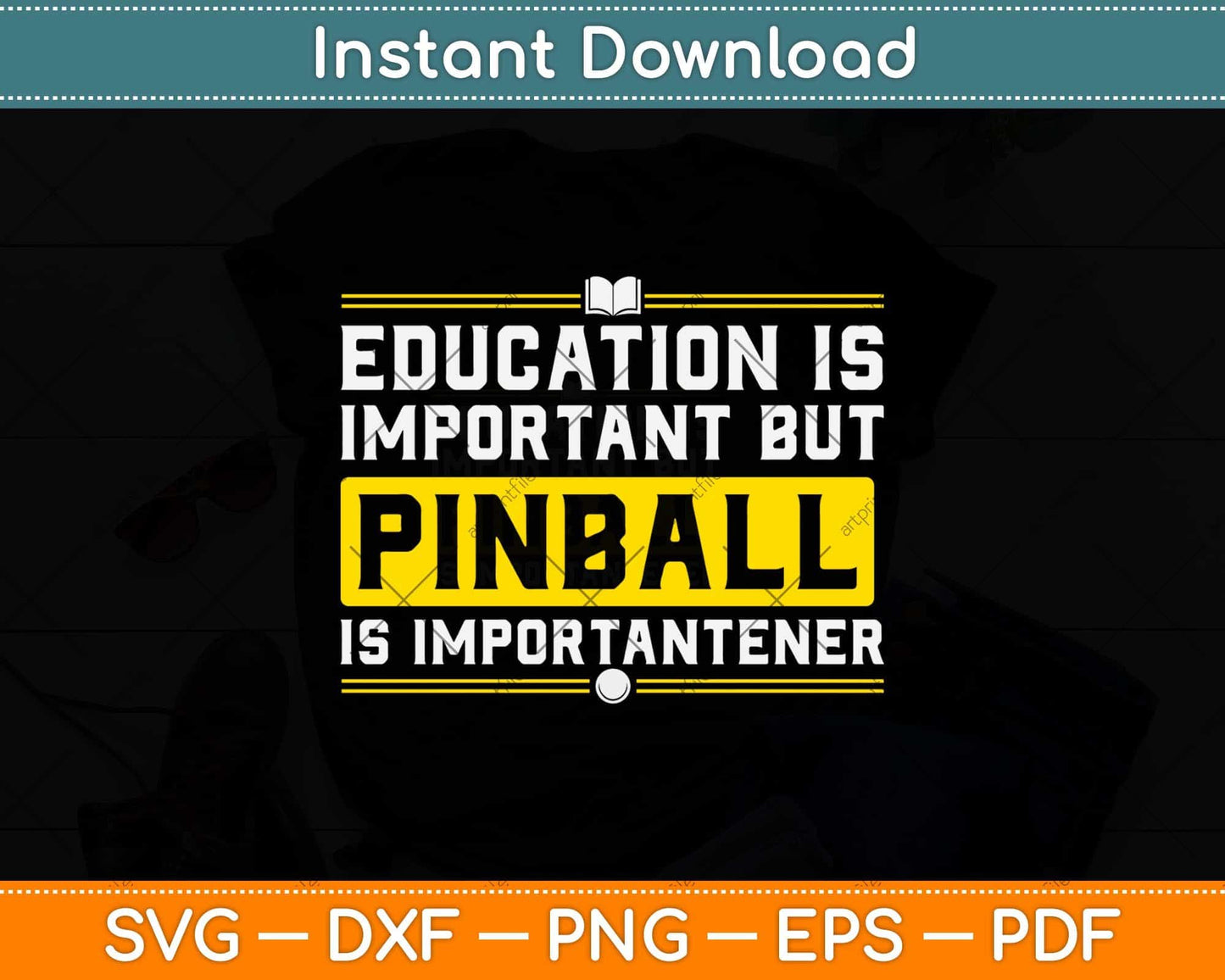 Education Is Important Pinball Svg Png Dxf Digital Cutting File