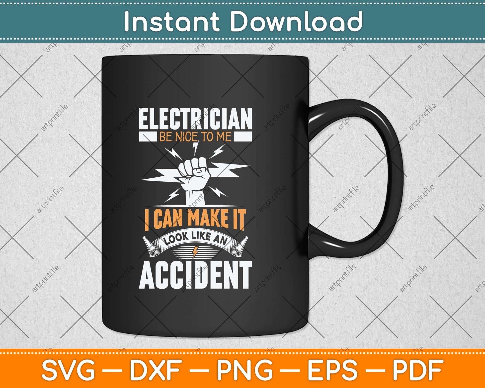 Electrician Be Nice To ME I Can Make It Look Like An Accident Svg Png Dxf Cutting File