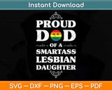 Emojicon Proud Dad Of A Smartass Fathers Day Gay Pride Svg Png Dxf Digital Cutting File