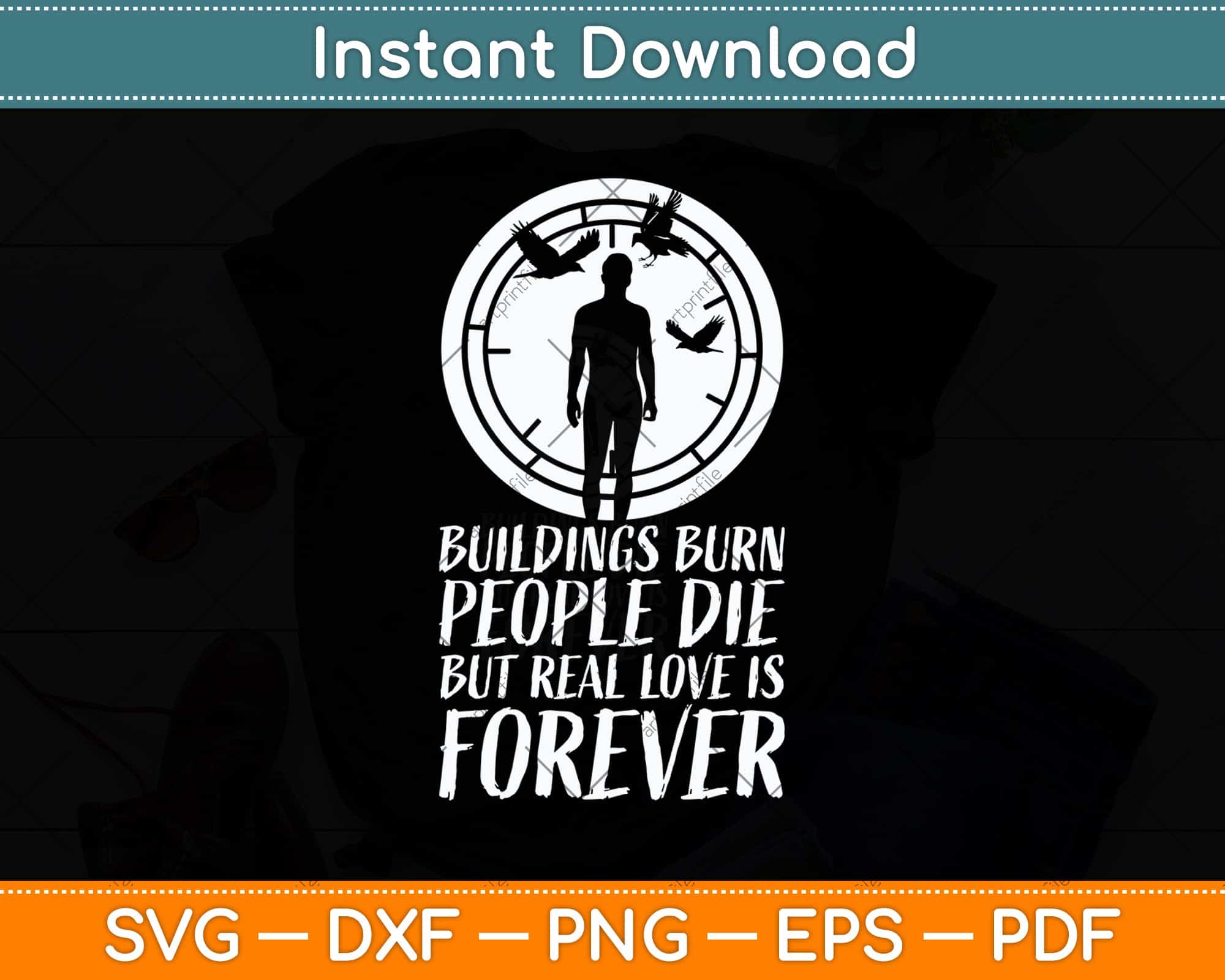 Eric Draven Buildings Burn People Die But Real Love Svg Cutting File
