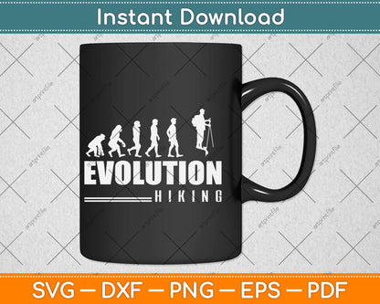Evolution Hiking Svg Design Cricut Printable Cutting Files