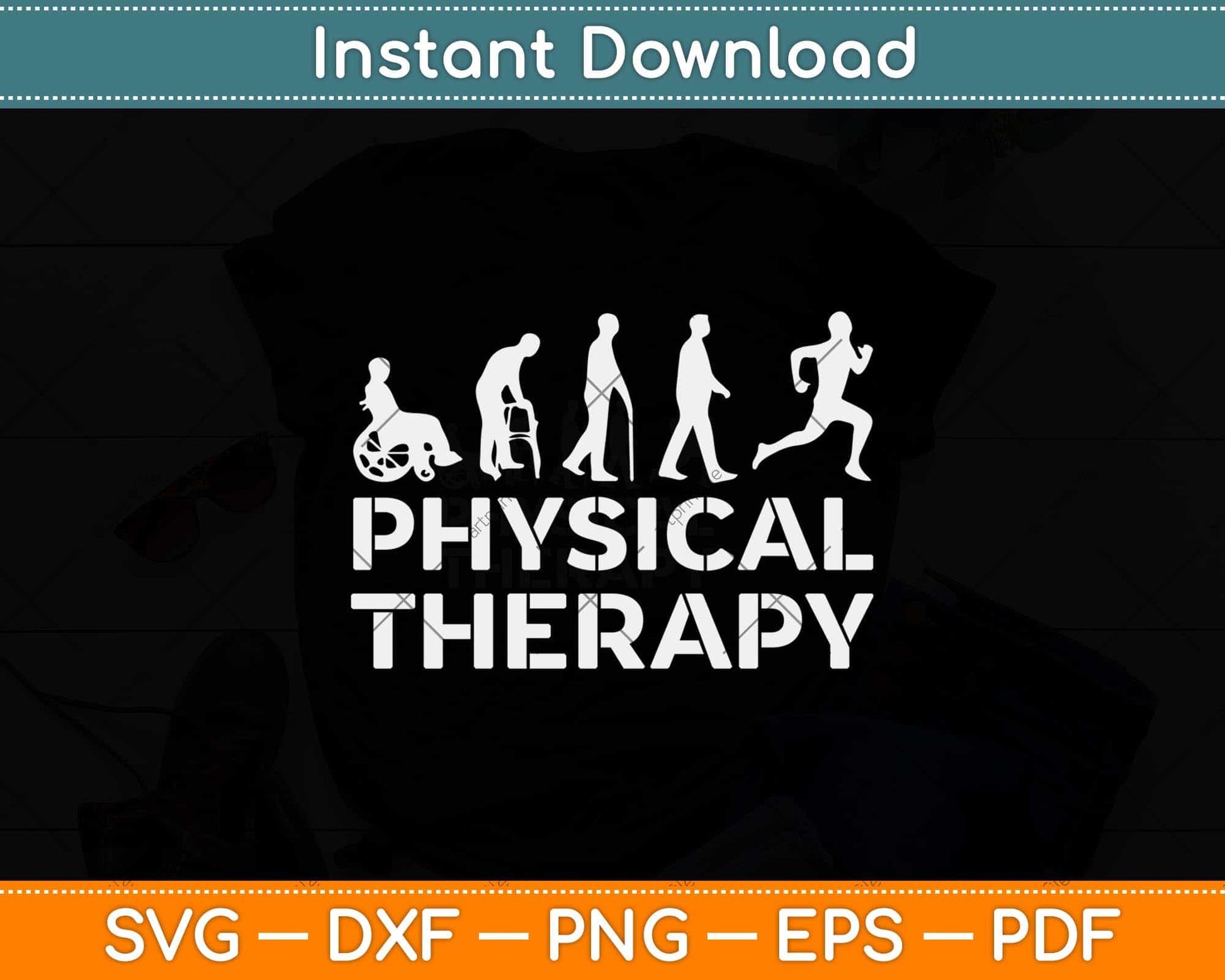 Evolution Of Physical Therapy PT Svg Png Dxf Digital Cutting File