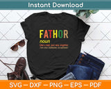 Fa-Thor Like Dad Just Way Mightier Hero Fathers Day Svg Png Cutting File