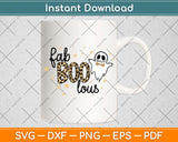 Fab Boo Lous Ghost Leopard Print Svg Png Dxf Digital Cutting File