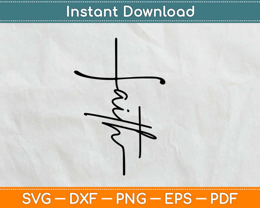 Faith Cross Christian Svg Design Cricut Printable Cutting Files