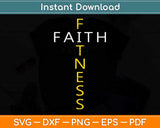 Faith Fitness Cross Christian Workout Modern Gym Svg Png Dxf Digital Cutting File