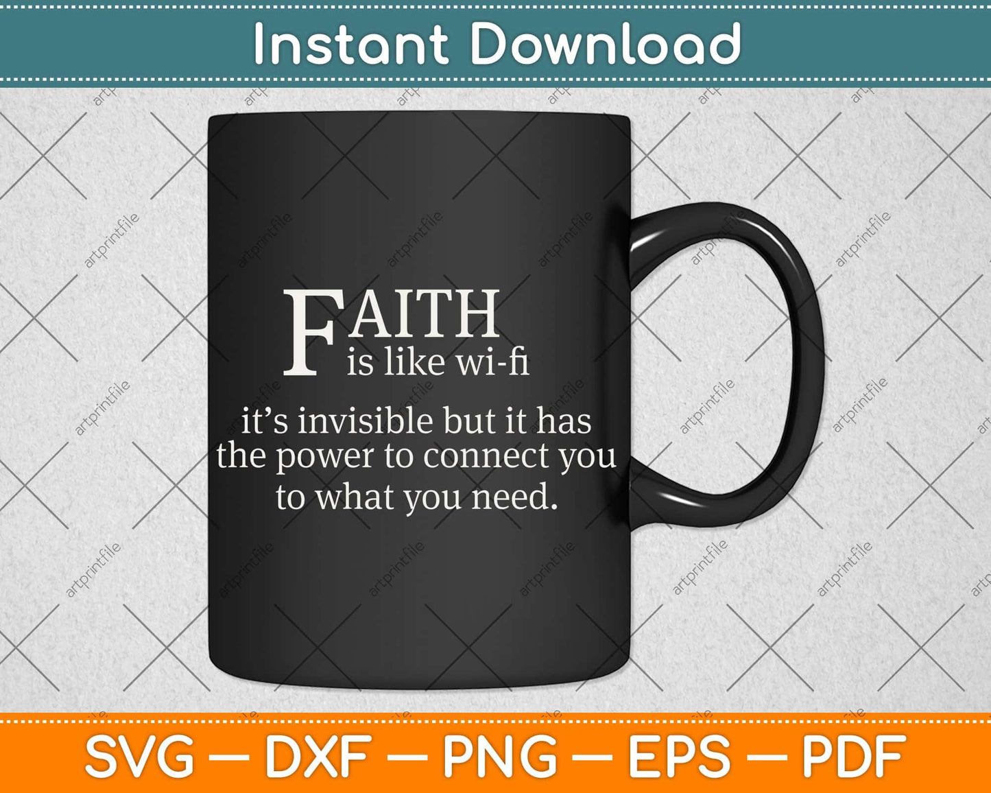 Faith Is Like Wifi - Funny Christian Pastoral Svg Png Dxf Digital Cutting File