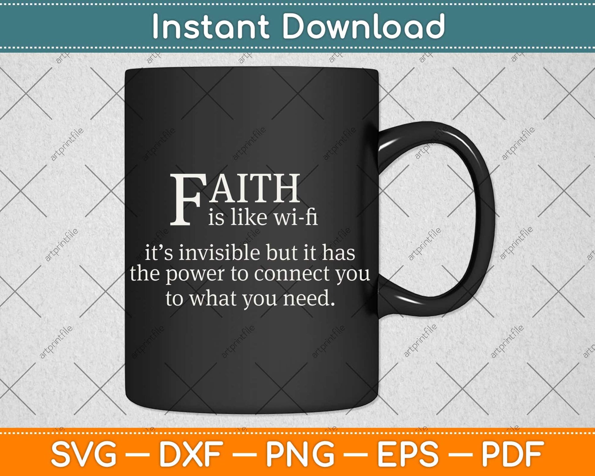 Faith Is Like Wifi - Funny Christian Pastoral Svg Png Dxf Digital Cutting File