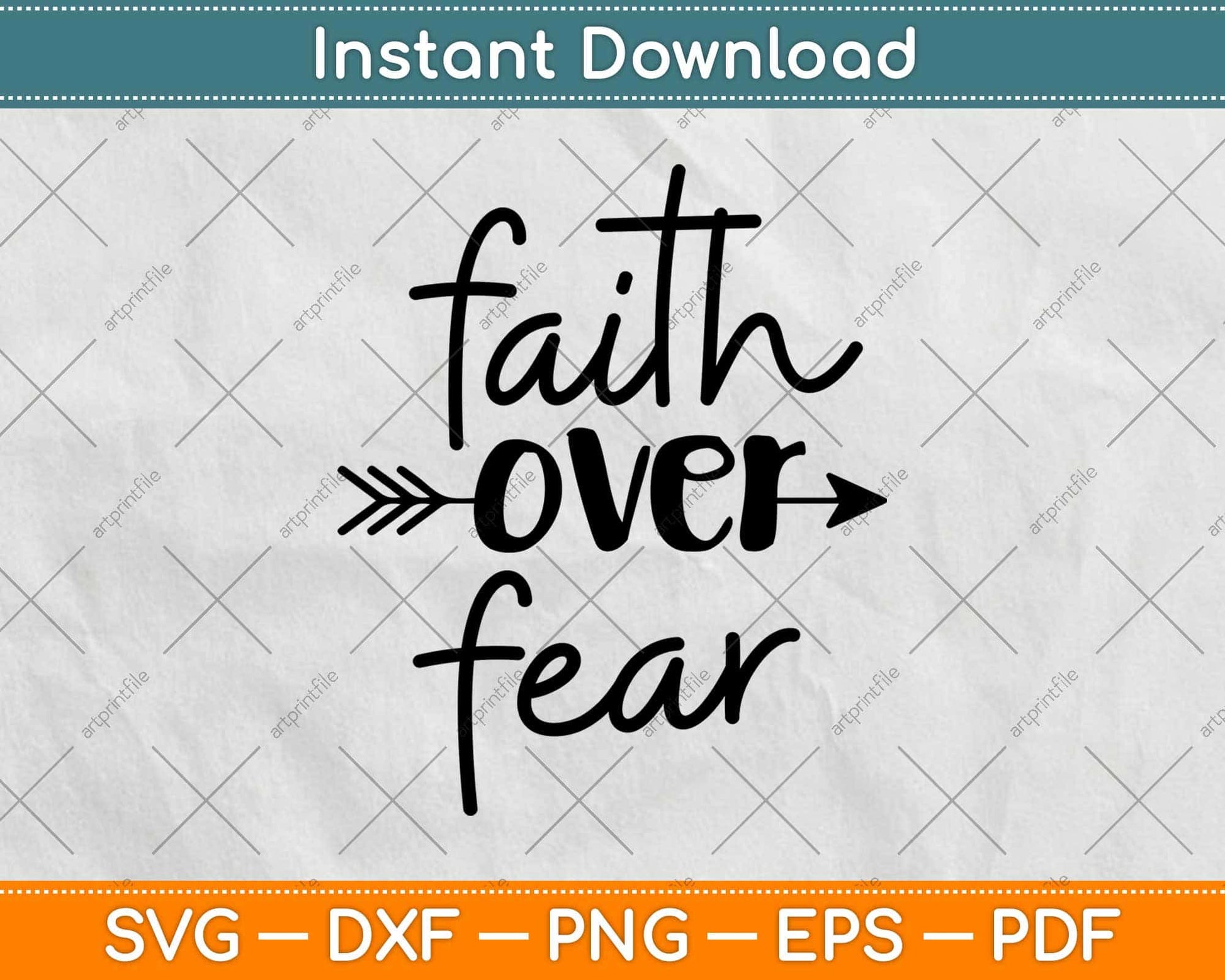 Faith Over Fear Christian Svg Design Cricut Printable Cutting Files