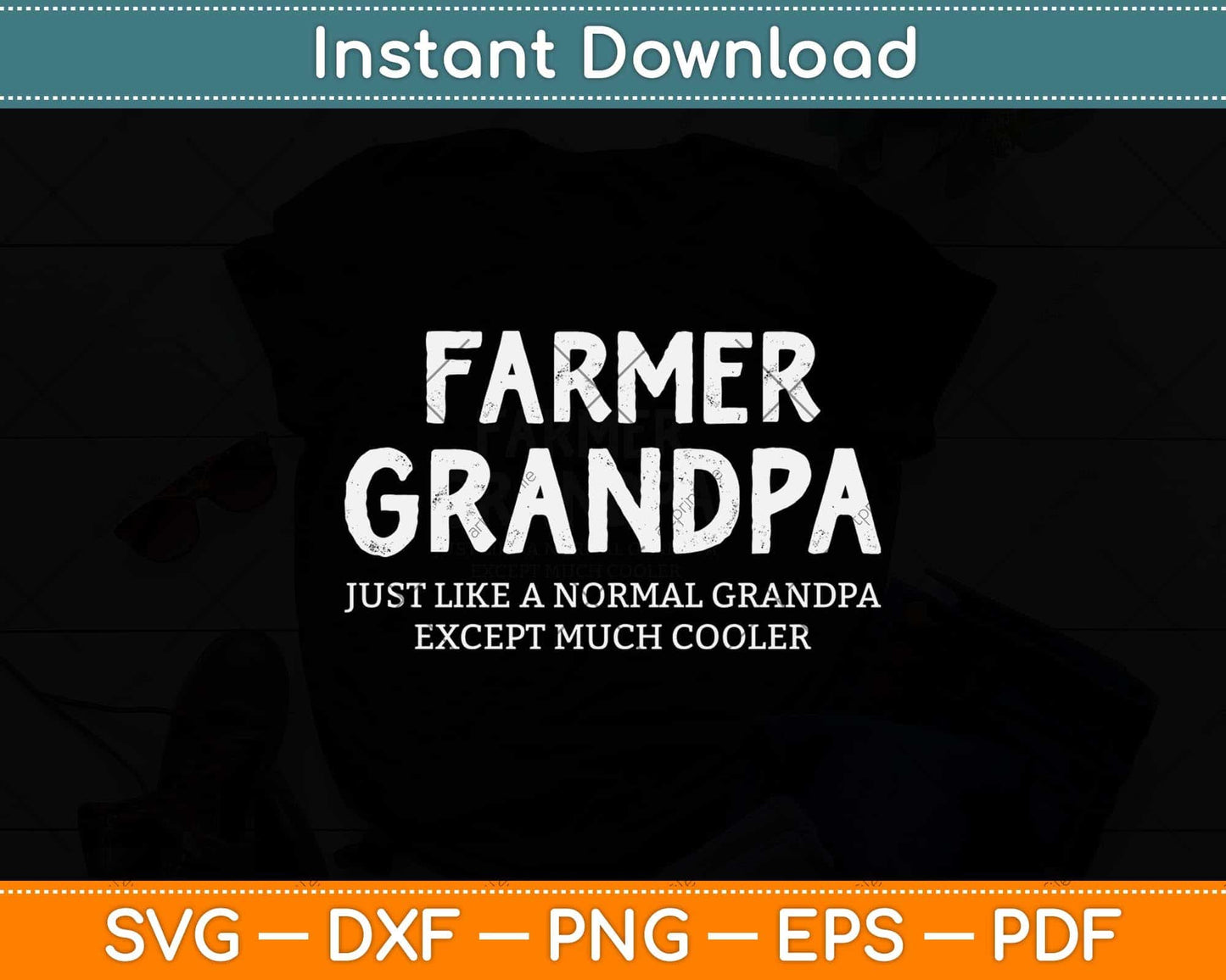 Farmer Grandpa Fathers Day Svg Png Dxf Digital Cutting File